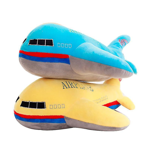 Uudet 40cm/50cm/60cm kokosimulaatio lentokone pehmolelut lasten nukkuva selkätyyny pehmeä tyynynuket Blue 40cm