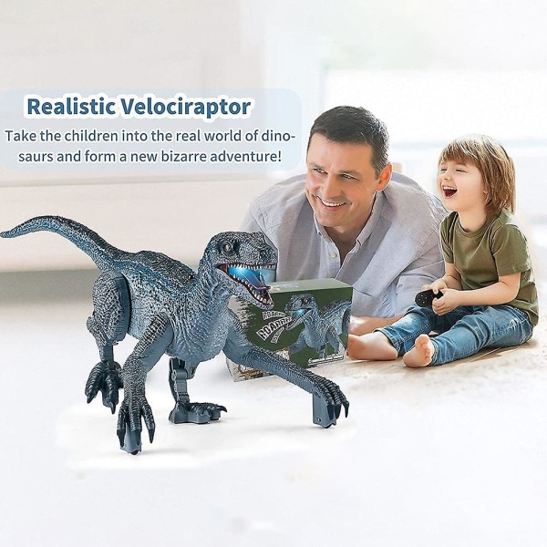 Fjernbetjening dinosaurlegetøj til drenge 360 ​​grader roterbart elektrisk gå-dinosaurlegetøj med brølende lyd Rystende hoved og hale elektronisk legetøj