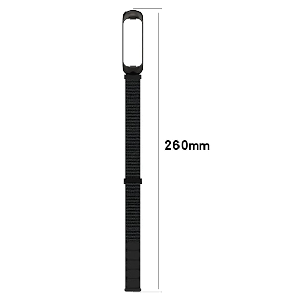 Samsung Galaxy Fit2 SM-R220 Nylon Velcro Rem (Mørk Sort + Sort Ramme) (LGL)