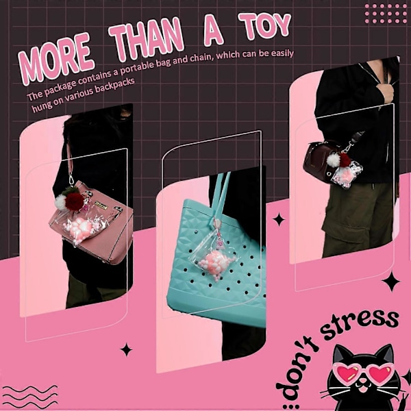 5-tommers Squishy Kattepote Leke - Søt Kawaii Jelly Kitty Pote, Stress- og Angstdempende Fidget Leke for Barn og Voksne LGL