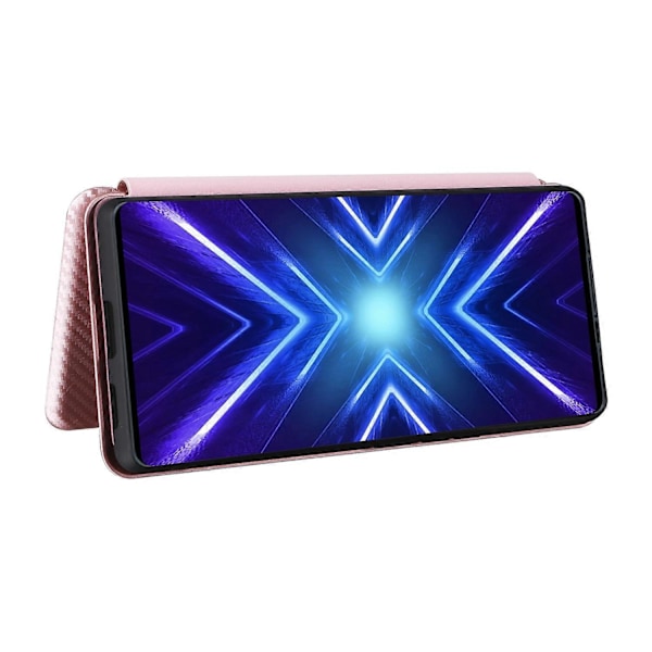 HTC U24 Pro 5G Kotelo Jalustalla Korttipaikalla Nahkainen Puhelinkuori Hiilikuitukuvio LGL Multicolor Style A