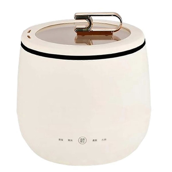 Smart Mini Riskokare, Multifunktionell Kokare, Mini Hot Pot Riskokare, Portabel Mini Riskokare, Krämvit LGL CreamyWhite