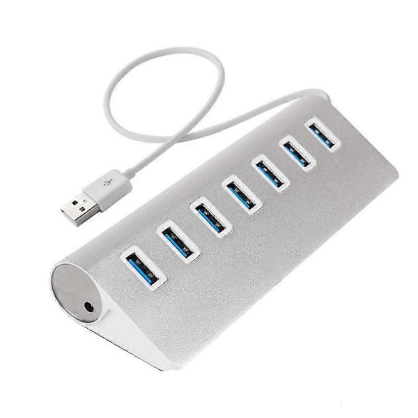 Herfair 7 Port USB 3.0 Hubb - Höghastighetsdataöverföring - 4 USB-portar - USB-splitter (7 portar) (LGL)