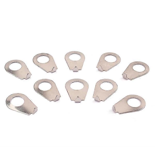 10 st Gitarr Bell Knob Bricka Pekplatta Stål Knob Pekare för Gibson-Style Knobs (Krom) (LGL)