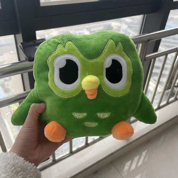 Duo Lingo Ugle Plys Duolingo Plyslegetøj Duo Lingo Maskot Ugle Grøn Duo Ugle Dukke Duolingo Blødt Legetøj Udstoppede Dyr Sød Pude LGL