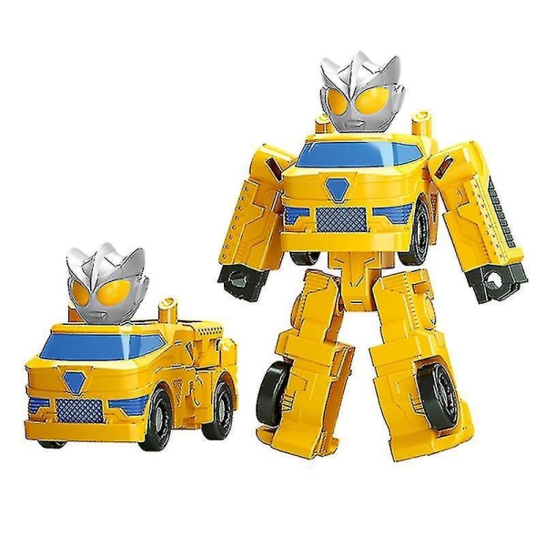 Lasten Ultraman Transformer Lelu Transforming Auto Transforming Robot Lelu Turvallinen ja laadukas Yellow