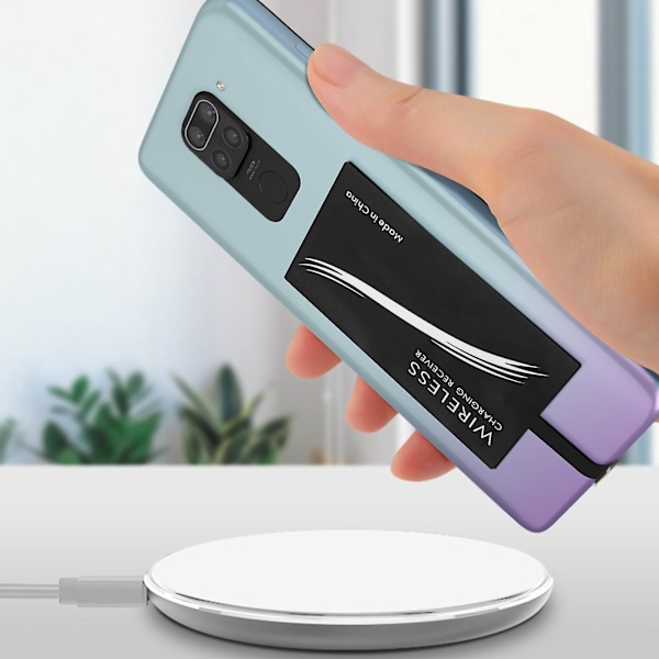 Litteä kaapelisovitinpaketti Langaton QI-lataussovitin älypuhelimelle Micro-USB-portti LGL Black
