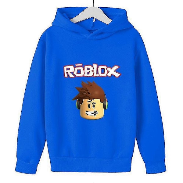 Barn Ungdom Pojkar Flickor Roblox Hoodie Långärmad Tröja Huvtröja Sporttoppar Presenter 7-14 År -NMAOV LGL Blue 11-12 Years
