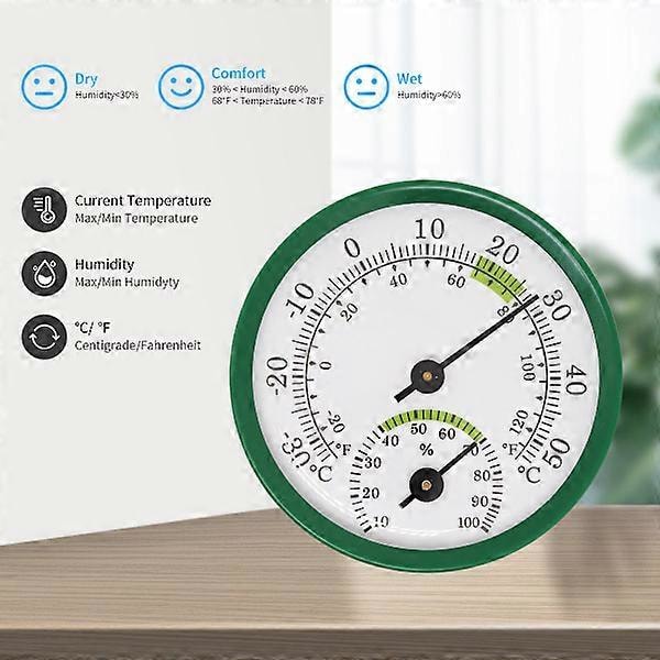 2-pack självhäftande fönstertermometrar för utomhusbruk Analog fönstertermometer LGL