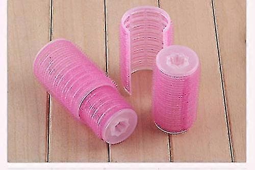 2 stk. dobbeltlags pandehår krøller ruller hårstylingværktøjer, pink M (LGL)