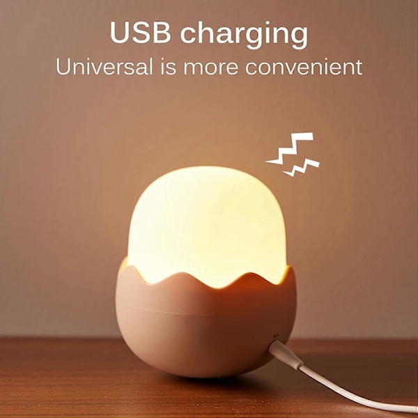 Natlampe til Børn, Baby Natlampe, Dæmpbar Berøringsstyret Genopladelig Dæmpet Natlampe til Børn, Soveværelses Dekoration Natlampe til C  (LGL)