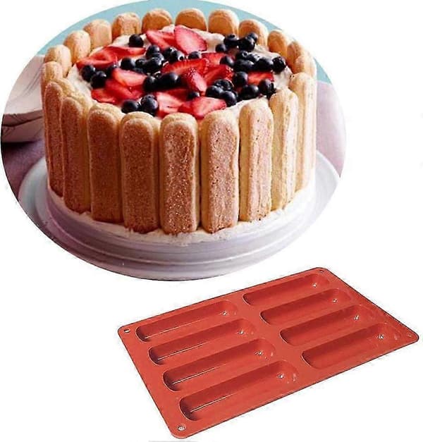 2 Stycken Rektangulära Silikonformar, Kakform, Rektangulär Silikonkakform, för Bröd, Kaka, Chokladkaka, Granolabars, Kex (LGL)