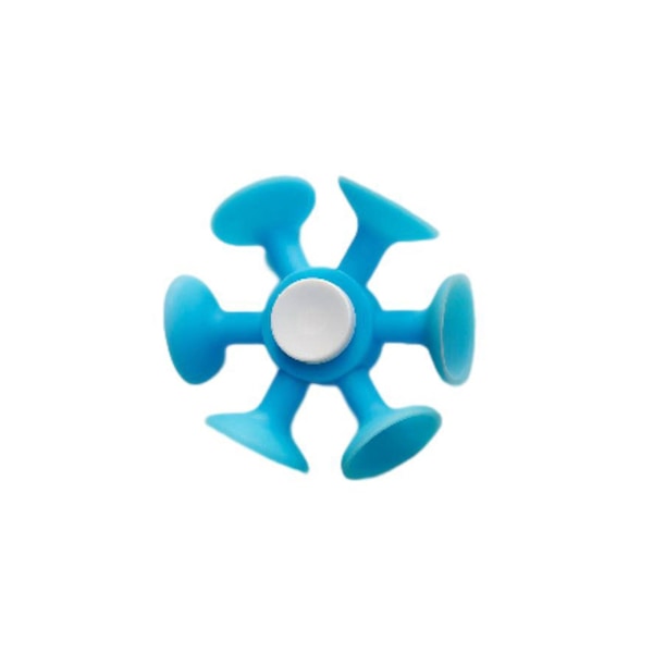 Fidget Spinner Sugkopp Roterbar Nyhet Anti-deform Iögonfallande Stressavlastning Oföränderlig Finger Dynamisk Förändring Gyro Hand Spinner Barnleksak [GGL] Sky Blue