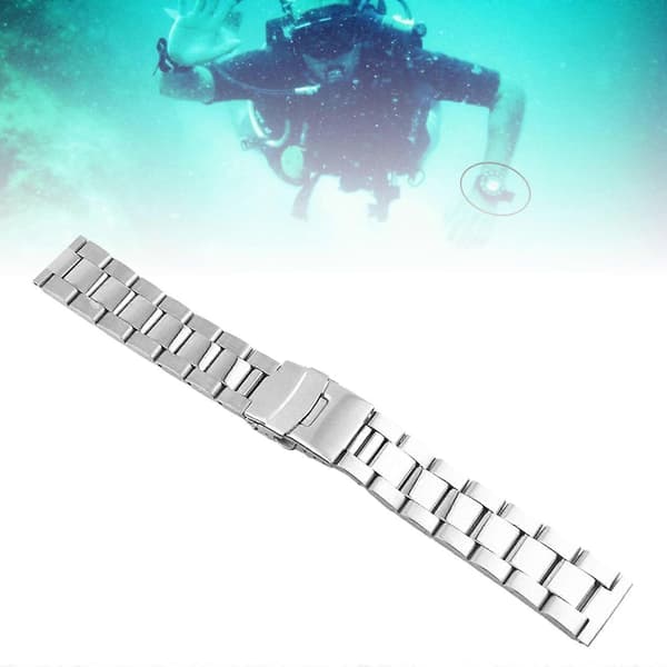 Urrem i rustfrit stål 20 mm til ure og smarture (LGL) Silver