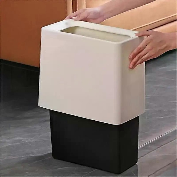 Minimalistisk Kreativ Stilig Design Lett å Rengjøre Holdbar Plassbesparende Bordplate Søppelbøtte Stue Søppeloppbevaring Kompakt LGL Style A