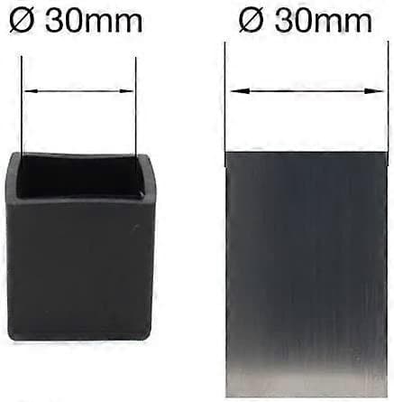 Firkantede Gummi Endestykker - 30mm - Til Stole, Borde, Møbelben (LGL)