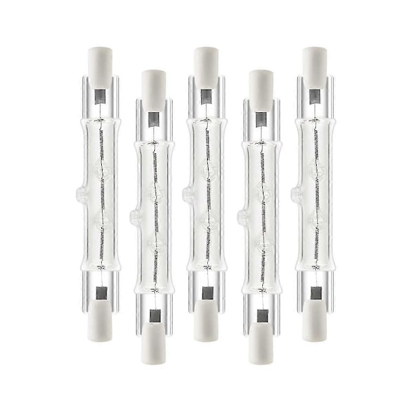 5 Pakke R7s 118mm 300w 230v, r7s Halogen Lineær Pære, Dæmpbar Halogenlampe Til Byggeplads Wo LGL