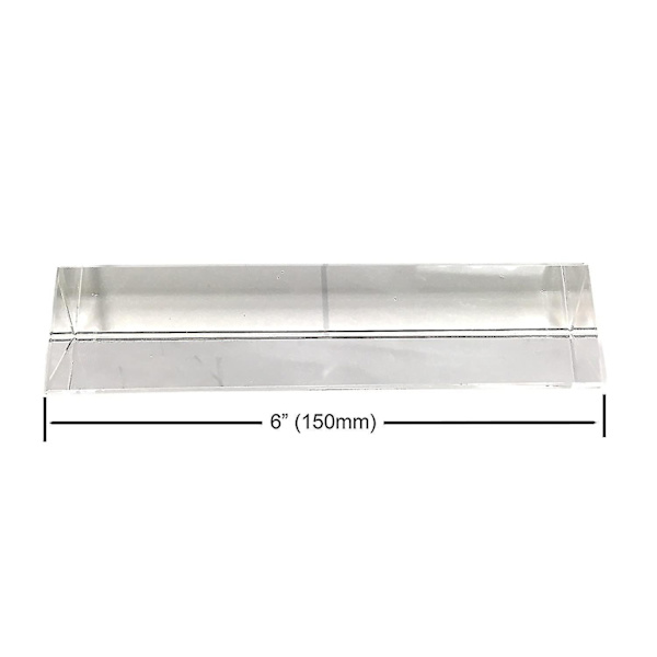 Krystall 6 tommers optisk glass triangulært prisme for undervisning i lysspektrumfysikk og fotofotograferingsprisme, 150 mm[GL]
