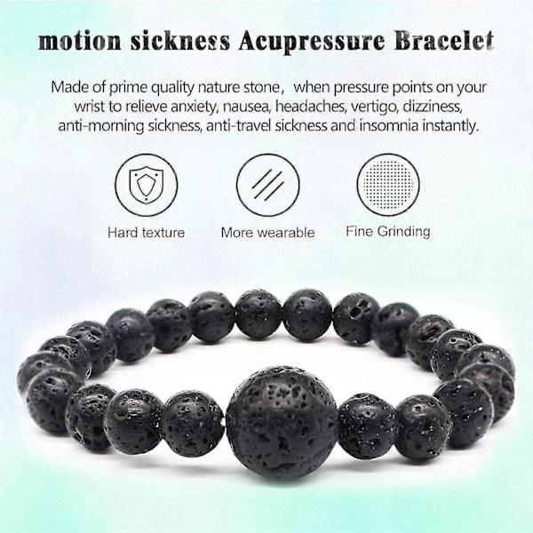 6 stk. Anti Reisekvalme Armbånd, Anti Kvalme Belte Justerbart Mot Kvalme Lindring For Reisekvalme, Kvalme, Bilsyke # LGL