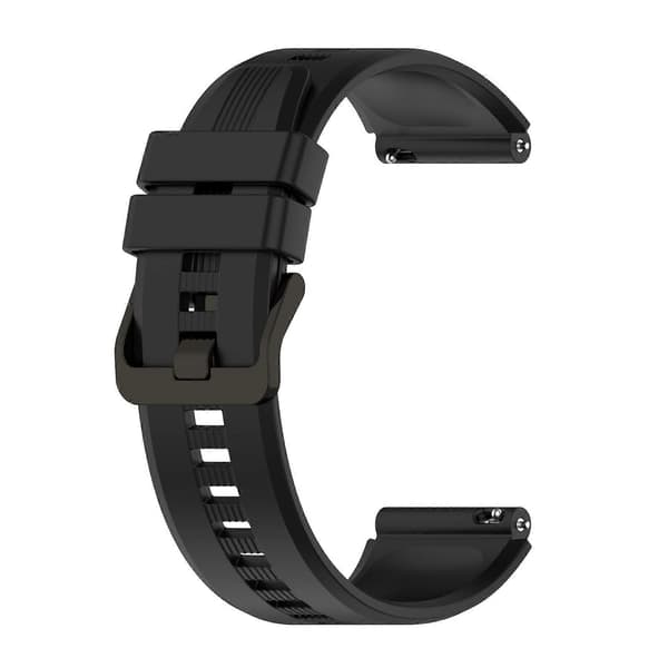 Til Honor Watch GS Pro 22mm Vertikal Silikone Urrem (LGL) Black