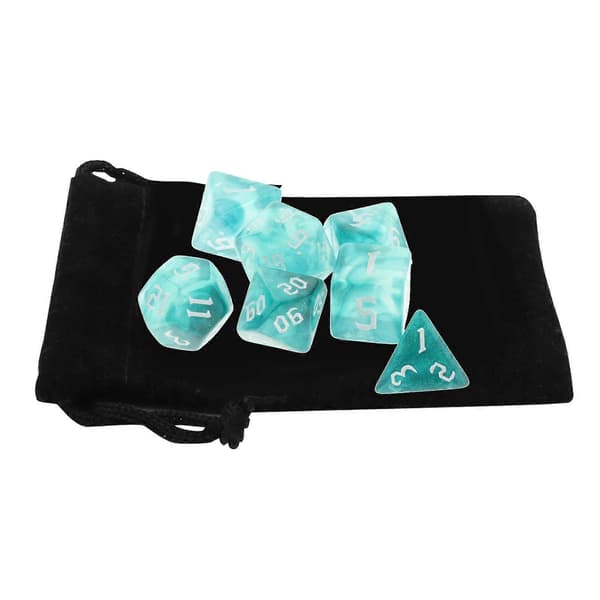 3x Sett med 7 polyedriske terninger Sett D8 D10 D12 D20 for rollespill RPG Klasserom (LGL)
