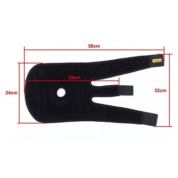 Justerbart knästöd, ergonomisk design, röd, XXL（FMY）
