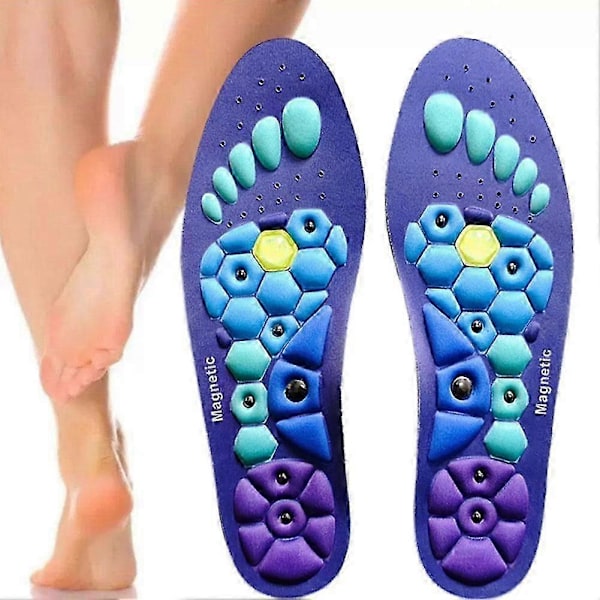 1 Pari Magneettiset Akupainantapohjalliset Unisex Jalkaholvituki Edistää Verenkiertoa Lievittää Väsymystä Ortopediset-HYVÄ LGL M