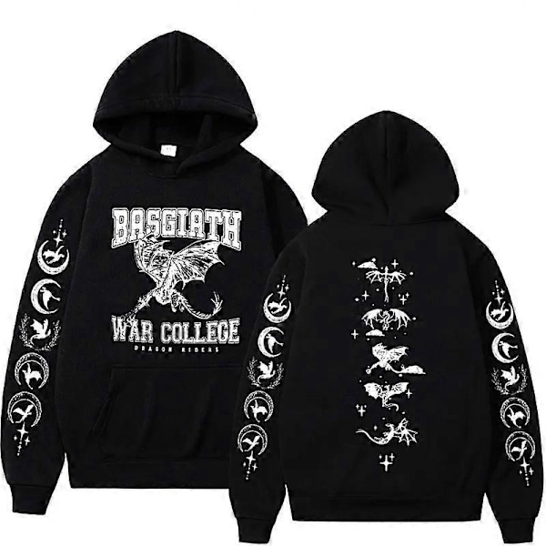 Xaden Riorson House Hoodies Iron Flame Dragon Rider Fourth Wing Emblem Sweatshirt Basgiath War Herr Mode Cool Oversized Hoodie LGL A5273-black M