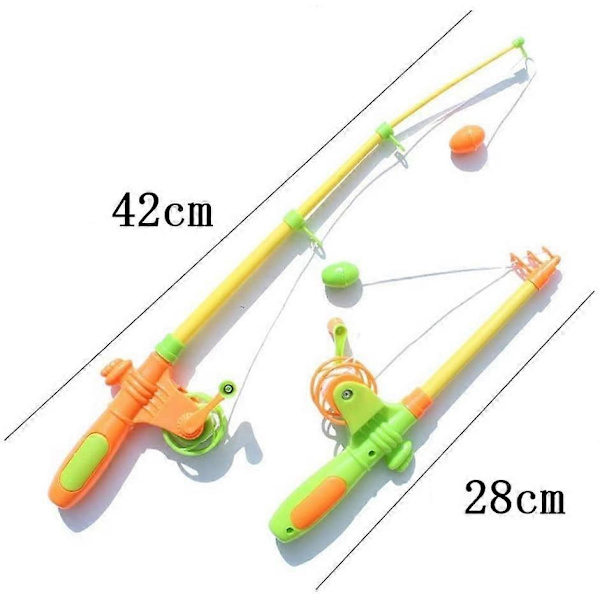 Fiskeleker, 7 stk Magnetiske Fiske Stangmodeller Fangstspill Barn Badeleker
