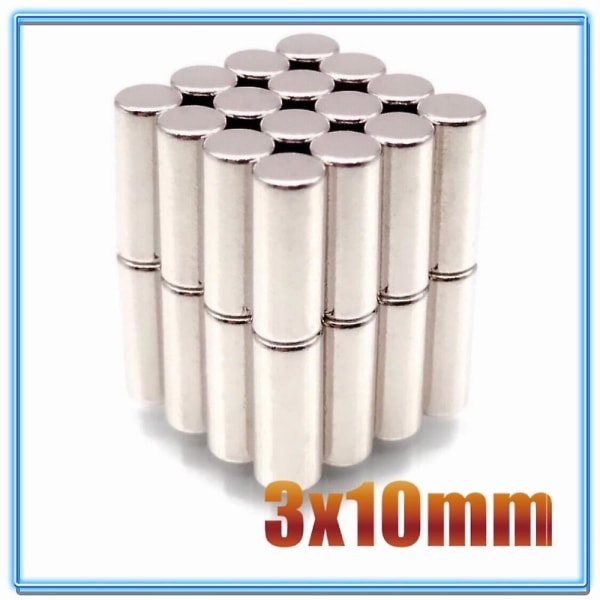 100 stk Mini Lille N35 Rund Magnet 3x1 3x1,5 3x2 3x4 3x5 3x10 Mm Neodym Magnet Permanent Ndfeb Super Stærke Kraftige Magneter 3x10(100pcs)