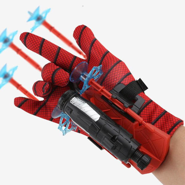 mand Handsker Web Shooter med håndledsudstødning Launcher Børn Drenge Cosplay Legetøj Launcher Håndledslegetøjssæt[GL]