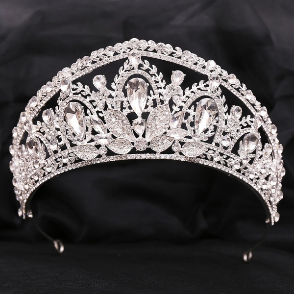 Voksen Prinsesse Krone Kc Guld Hovedbeklædning Kvinde Rhinestone Hår Tilbehør Funklende Tiara Til Maskeradebold Banket Cosplay