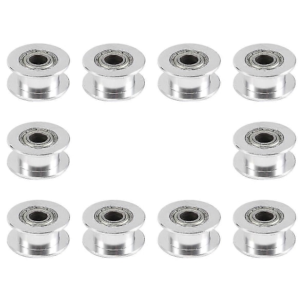 GT2 20 Tandlöst Hål 5mm Aluminium Kamrem Rulle För 3D-skrivare 6mm Bredd Kamrem (p LGL Silver
