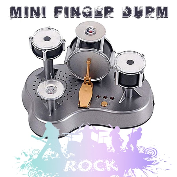 Mini Finger Set Novelty Skrivbord musikalisk leksak -touch Trumma Light Kids Jazz As shown