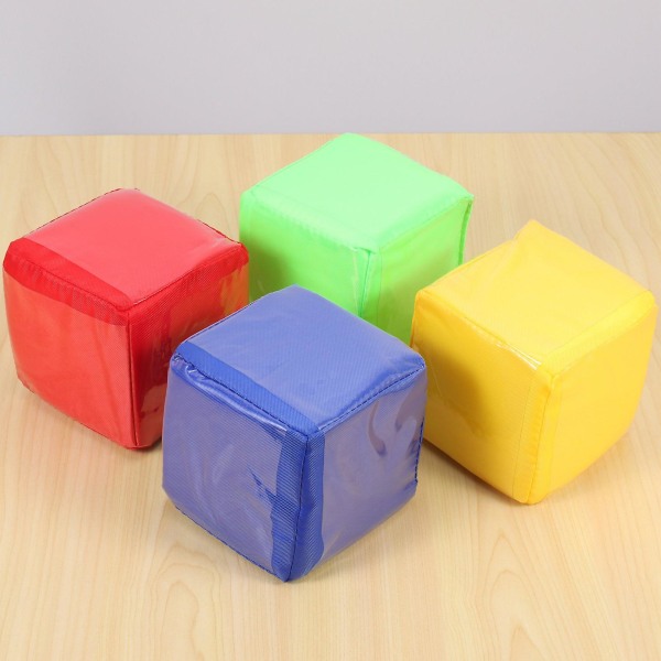 DIY Education Spilleterninger, lommeterninger, fotolommeskum stableblokker - sett med 4[GL] five colors