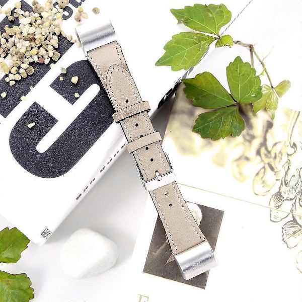 Ægte læder urrem til Fitbit Charge 2 - Kaffe (LGL) Multicolor Beige