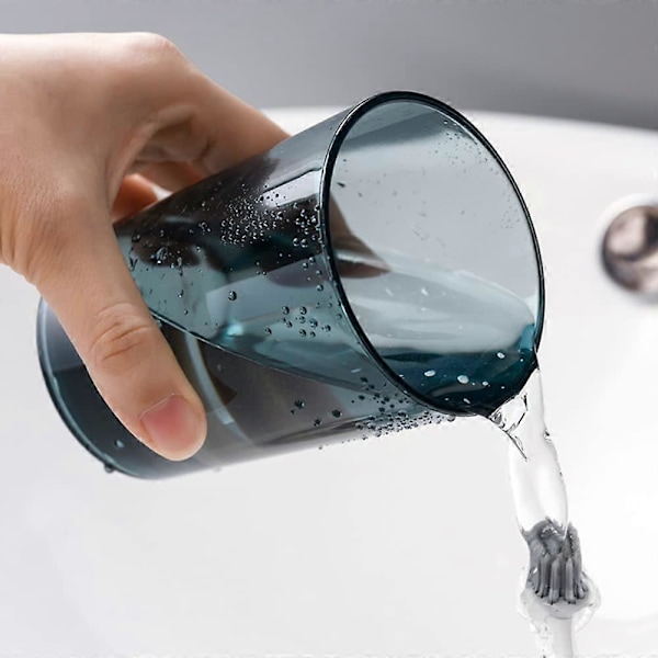 4 st Tandborstmuggar, Tumlare Tandborstmugg, Tandborsthållare i Plast för Badrum, Återanvändbar Mugg, Multifunktionell Mugg (LGL)