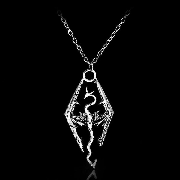 SUMENG Game Dragon The Elder Scrolls V Pendant Necklace Jewelry Whole Skyrim Choker For Men Jewelry Necklace Chain [LGL]