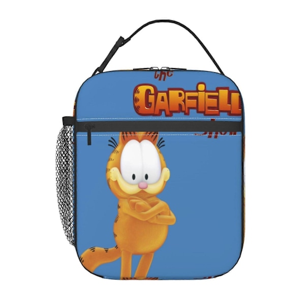 a52 The Garfield Show Matboks Ekstra Stor Kapasitet (6L), Kraftig Glidelås & Vanntett Fôr, Flott for Bygningsarbeidere s52 (LGL)