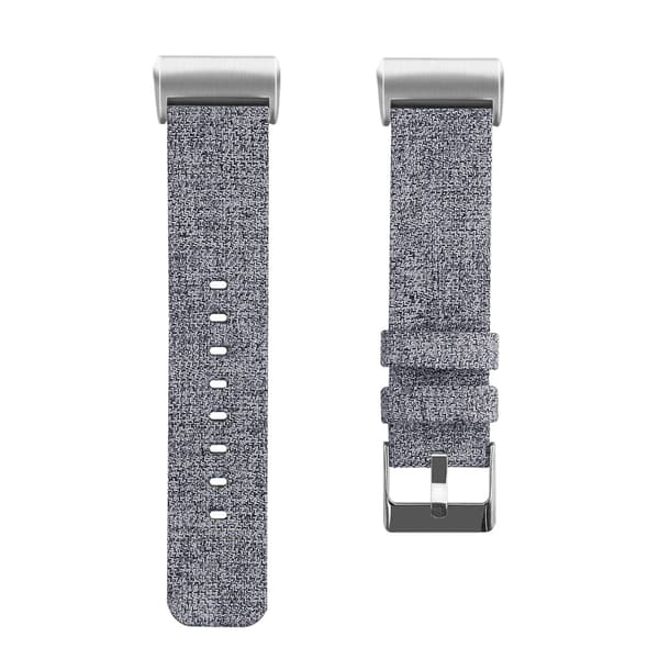 Fitbit Charge 3/4 armbånd lærred Grå (L) (LGL)