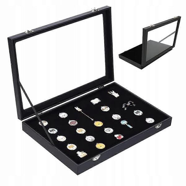 Displayboxar Displayfodral för Mynt, Medaljer, Pins, Märken (LGL) black