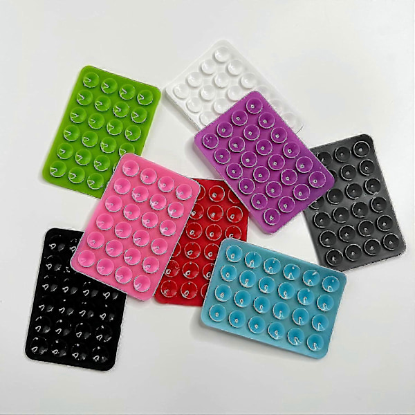Silikon Sugpropp Telefonfodral Fäste, Självhäftande Telefonfodral Fäste Matta Sugkopp Telefonfodral Hållare Hand LGL Green 5pcs