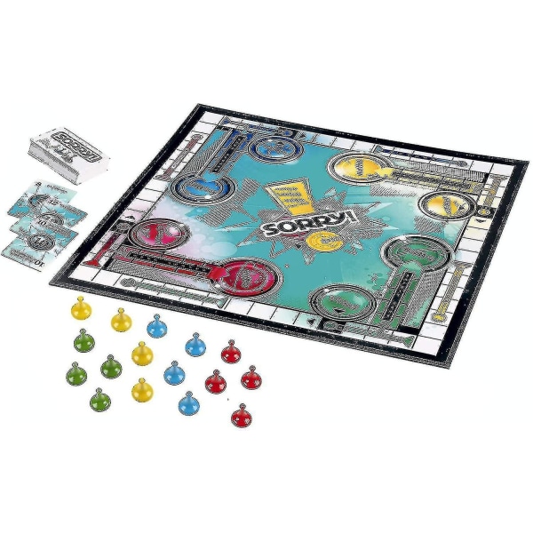 Hasbro Gaming Sorry! Parker Brothers Perhepeli 2-4 pelaajalle, 6-vuotiaille ja sitä vanhemmille, aikuisille, teini-ikäisille ja lapsille