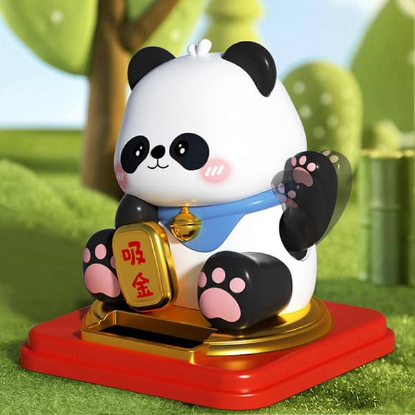 Solar Lucky Panda Bil Dashbord Dekor Figur Impliserer Lykkebringende Auto (LGL) Xj Panda