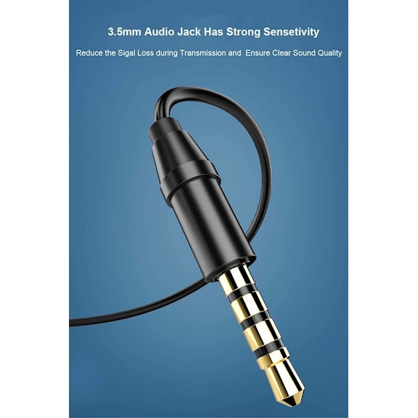 Melua vaimentavat langalliset nappikuulokkeet mikrofonilla, yhteensopivat Samsung Galaxy S10 S9 Plus Note 9 A10e A11 A12 A13 A03S A31 A51 A52 (LGL) -puhelimien kanssa