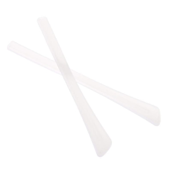 Bløde silikone Anti Slip Briller Briller Stang Spidser Tilbehør Firkantet Hul Souv White