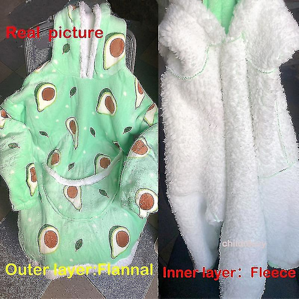 Vintertæppe Plys Fleece Familie Matchende Hættetrøje Pige Sweatshirt Avocado Hjemmetøj LGL Milky Way MenSize