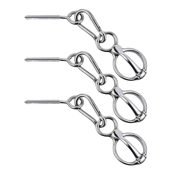 3 Set Hästbindningsringar Hästutrustning Snäppspänne Säkerhet Hästtillbehör (LGL)