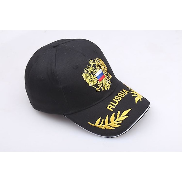 Russisk Emblem Baseball Kasket Unisex Brev Broderi Bomuld Snapback (LGL) Black Adjustable