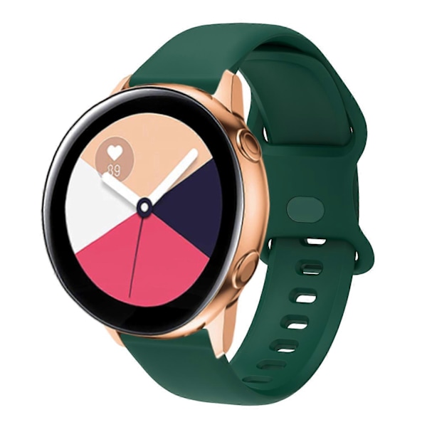 20mm Universellt Silikon Armbandsbyte för Samsung Galaxy Watch Active/Active2 40mm/Watch 42mm/Huami Amazfit GTR (42mm)/Garmin LGL Blackish Green